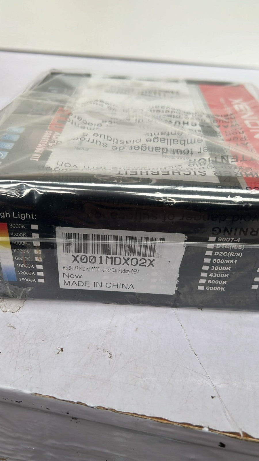 HSUN H7 HID Kit 6000K Xenon White Conversion Headlight Bulb