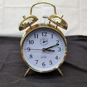 Acctim Large-Bell Alarm Clock - Brass, 16.5 x 12 x 5.5 cm(USED)