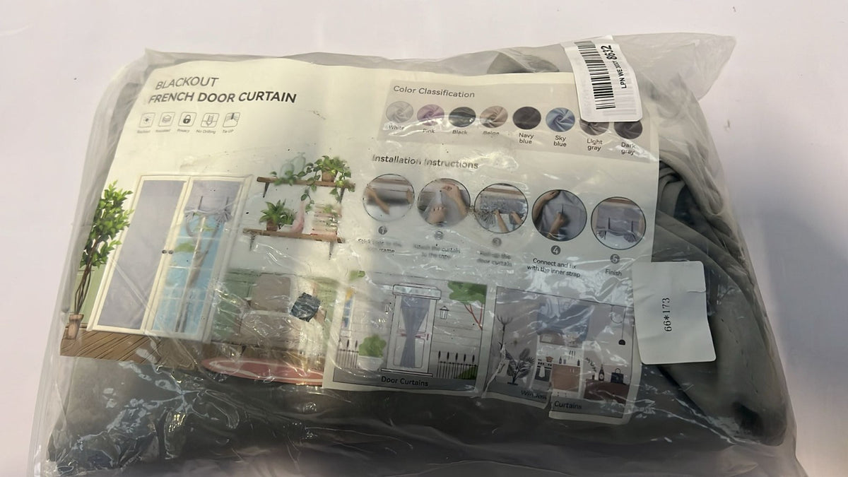 Blackout Door Curtains, 1 Piece French Door Blinds, 173 × 66 cm