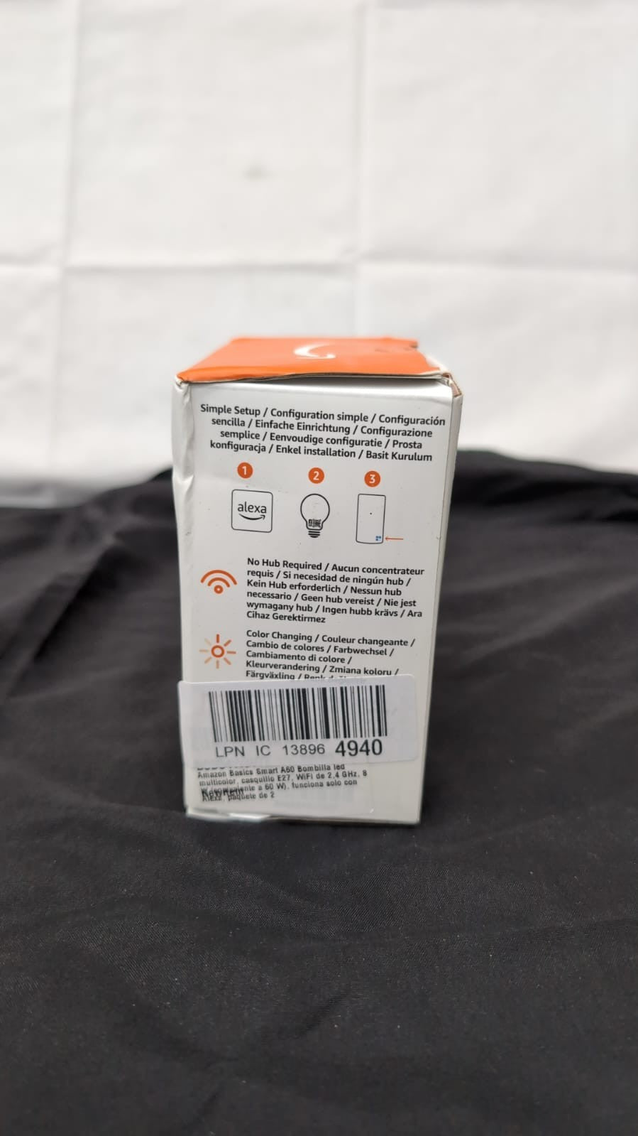 Amazon Basics Smart A60 Multicolor LED Light Bulb, E27 , 8W (BOX DAMAGED)