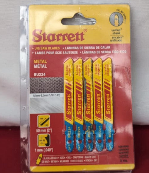 Starrett Jigsaw Blades Set - 5 Pack Saw (packaging damaged - warehouse damage)
