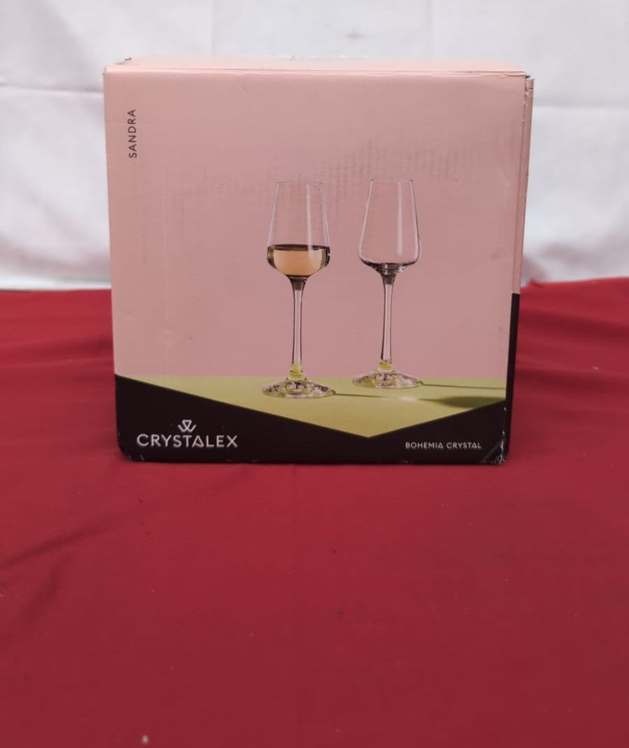 Crystalex Wine Glasses Set of 6 | Stemmed Red Wine Glass Set
