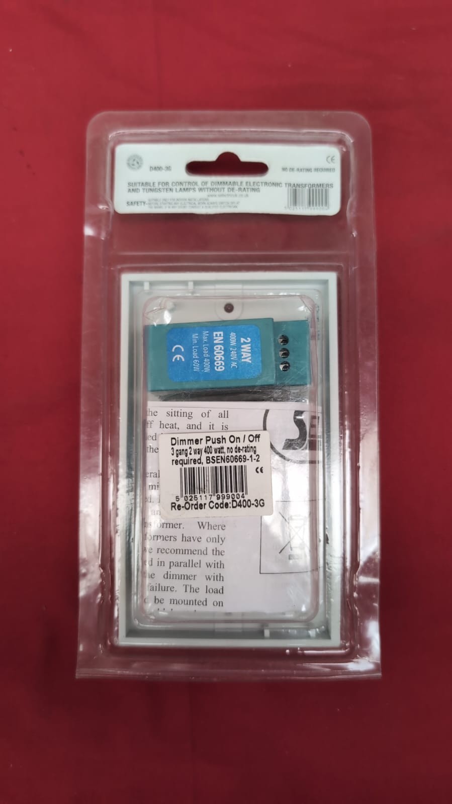 Selectric 3Gang 2wAY 400w Dimmer, light switch