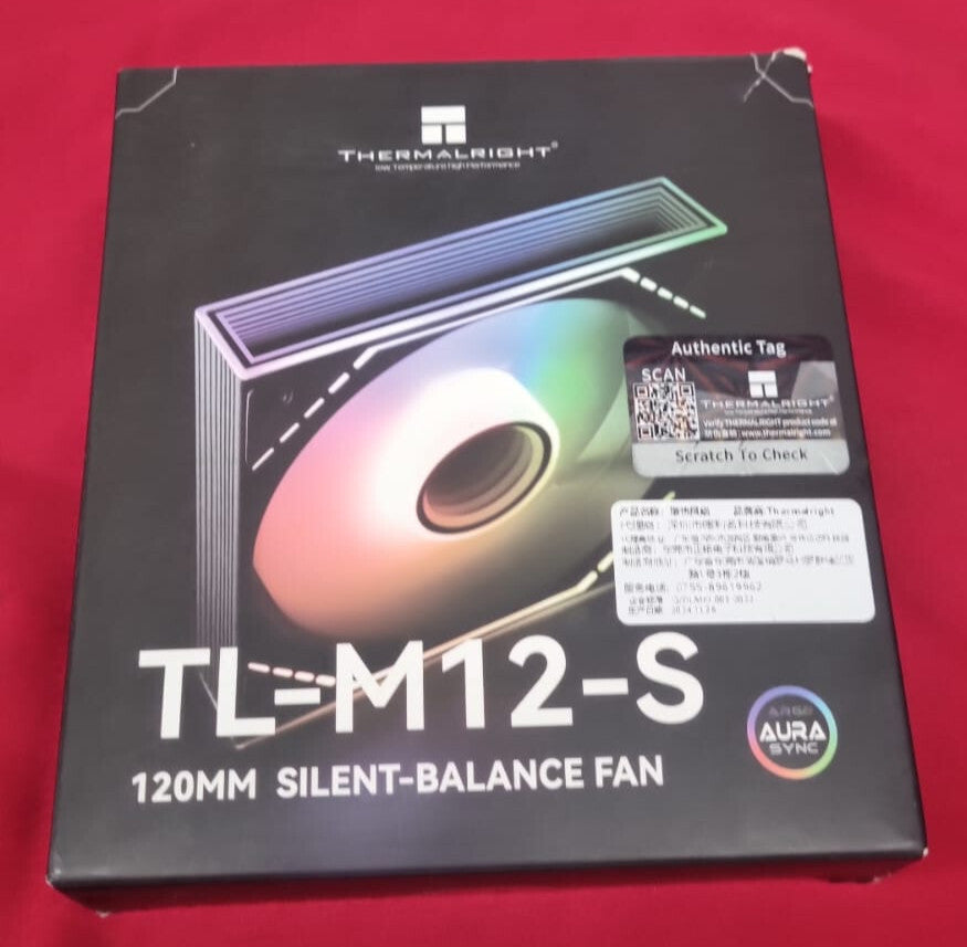 Thermalright TL-M12W CPU Fan 120mm Case Cooler Fan ARGB, 4pin PWM Connector