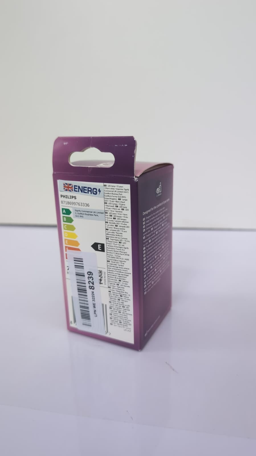 Philips LED Premium Frosted Light Bulb E27 Edison Screw 7W =60W  Warm White