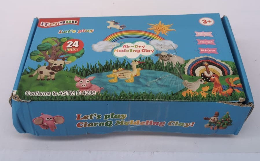 Air Dry Clay Kit, iFergoo 24 Colors Modeling Clay for Kids (BOX DAMAGED)
