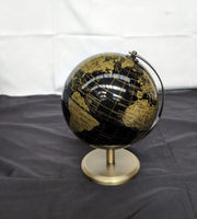 Exerz 14cm World Globe - Mini Globe Modern Desktop (Black/Gold)