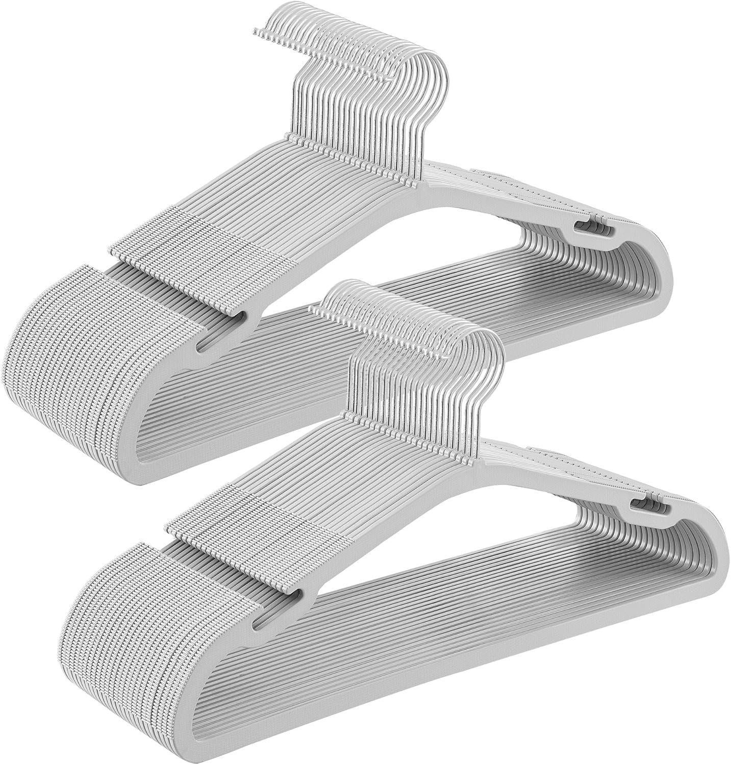 SONGMICS Clothes Hangers 50 Pack, Heavy-Duty Plastic Hangers,Gray CRP060G01