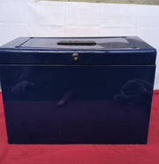 A4+ (Foolscap) Steel File Box - Blue 30 x 24 x 45cm (slightly scuffed)