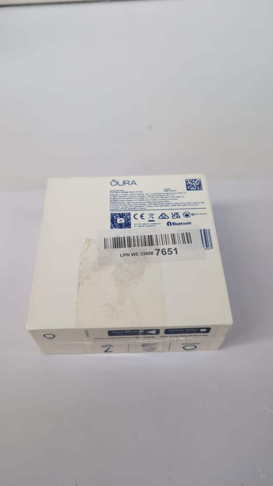 Oura Gen3 Heritage Smart Ring - Size 7, Silver | Sleep, Heart Rate and Fitness