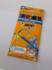 BIC Kids Evolution Colouring Pencils – 12 Pack, Extra Strong, Easy Sharpen (New)