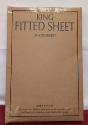 Fitted Bed Sheet Non Iron Easy Care Microfibre, Blush Pink (packaging damaged)