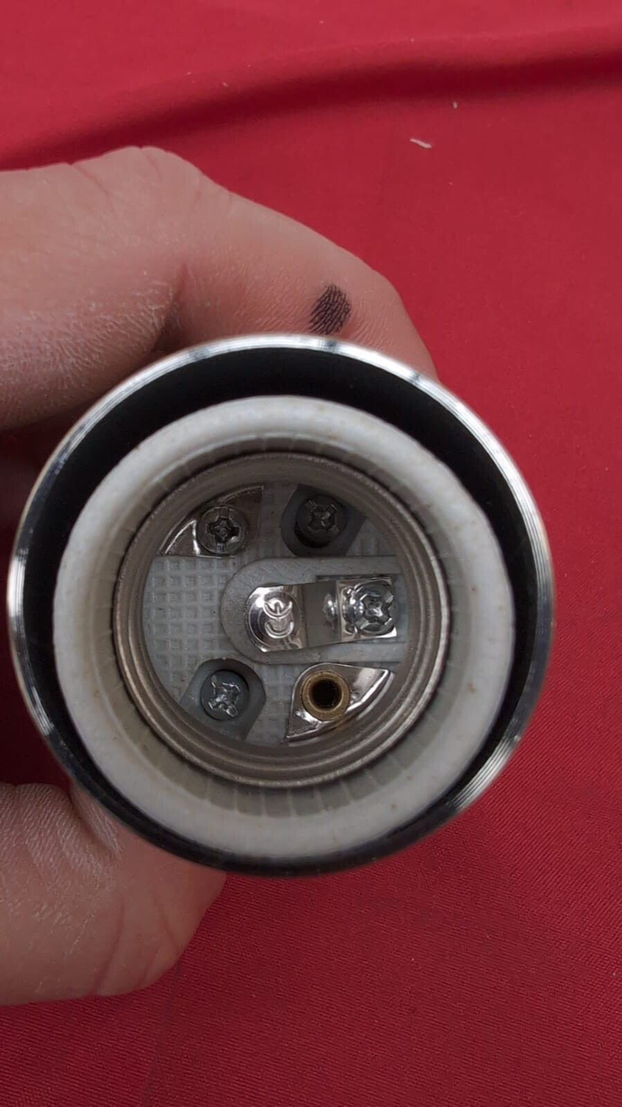 Vintage Antique Retro Metal Bulb Socket Lamp Holder With Shades - Industrial