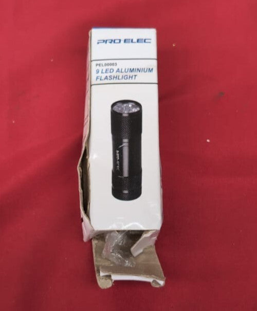 Value 9 LED Aluminium Torch Flashlight (box damaged)