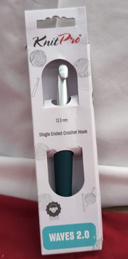 KnitPro Waves Crochet Hooks – 12mm Crochet Hook, Ergonomic Soft Handles, Soft