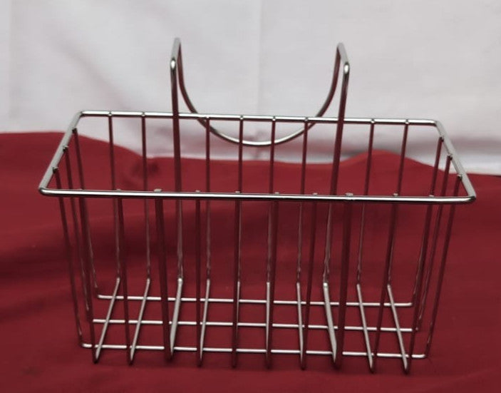 Stainless Steel Sponge Holder - Kitchen Storage, Sink Organiser (19cm x 10cm)