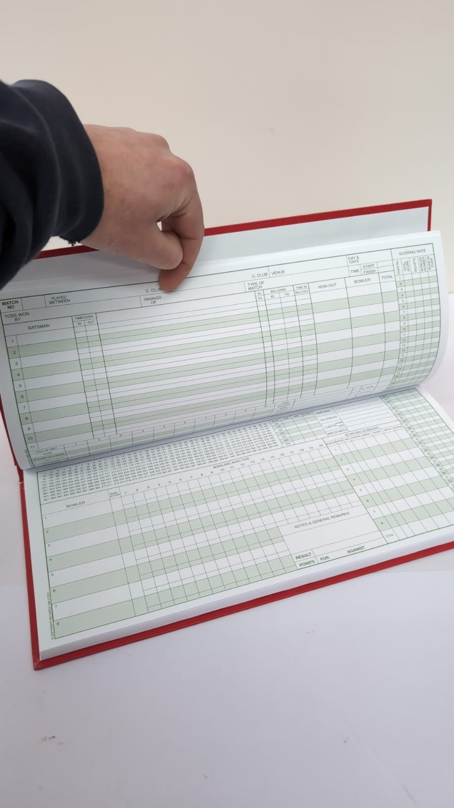 Kookaburra Cricket Score Books 60 Innings, Multi-coloured,One Size