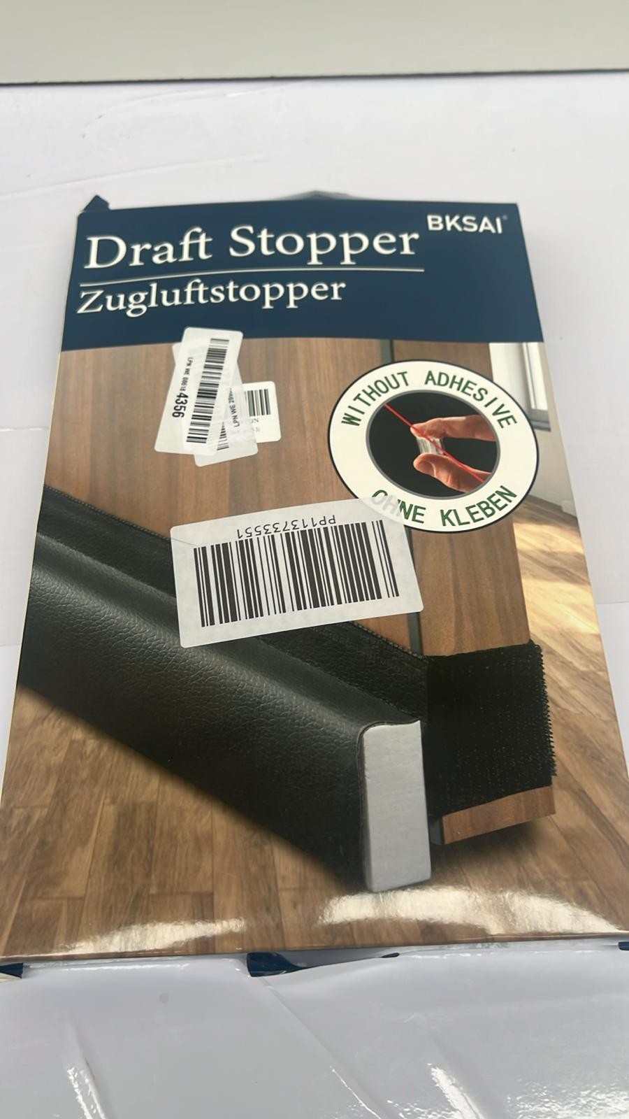 BKSAI Door Draft Excluder Strip, No-Adhesive Door Sealing Strip