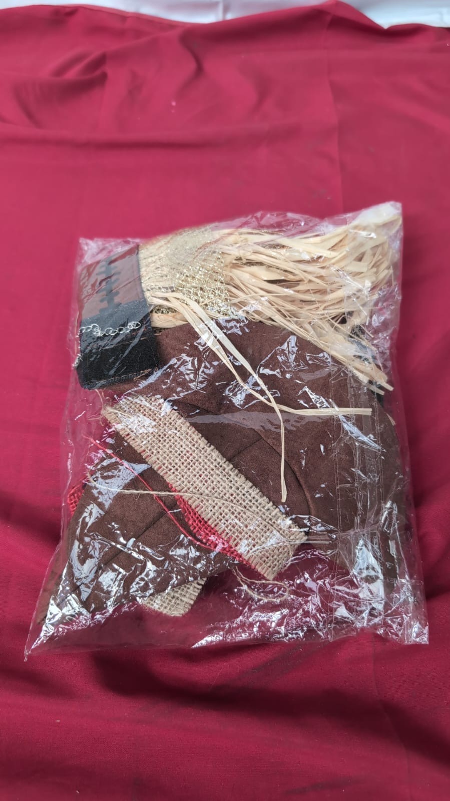 Toddmomy Halloween Scarecrow Costume Set - Brown Felt Scarecrow Hat