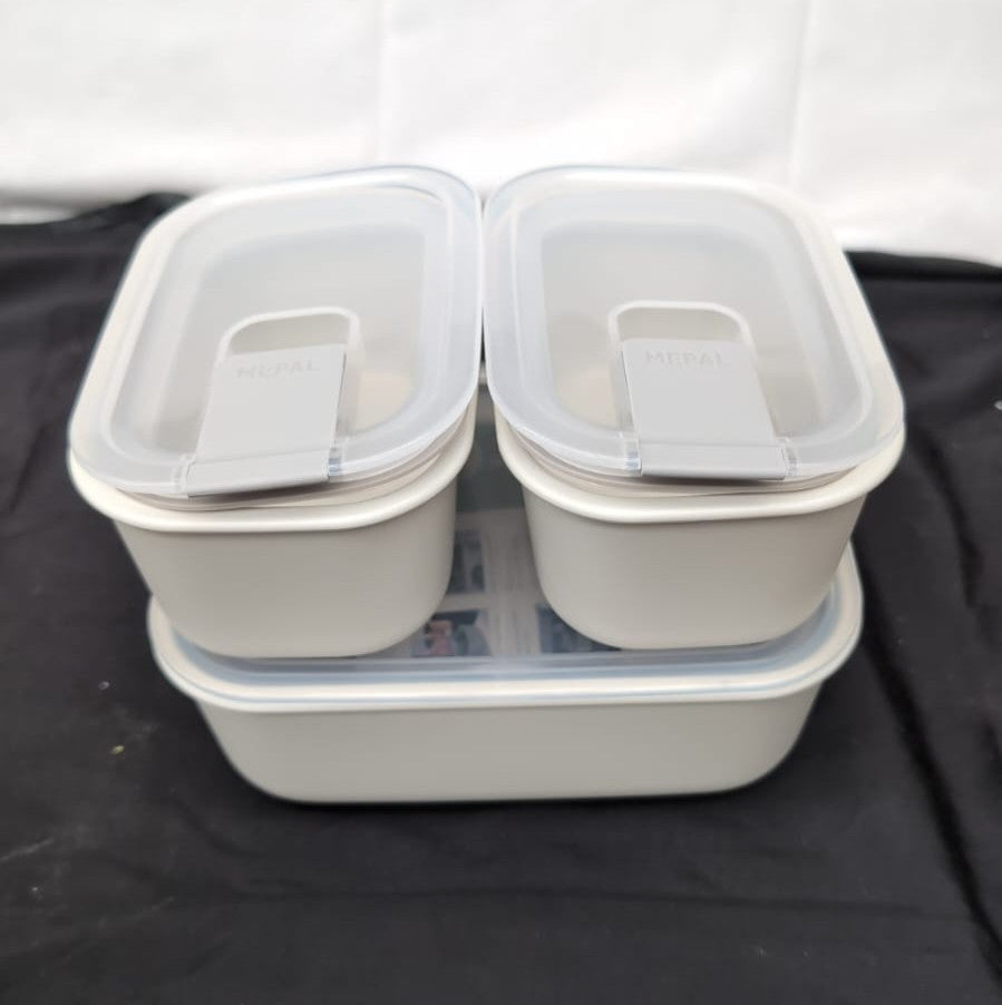 Mepal Food container EasyClip 3Piece Set  Food containers w/ lids(BOX DAMAGED)