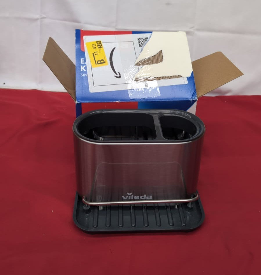 Vileda Sink Organizer, Stainless Steel, Darkgray(box damaged)