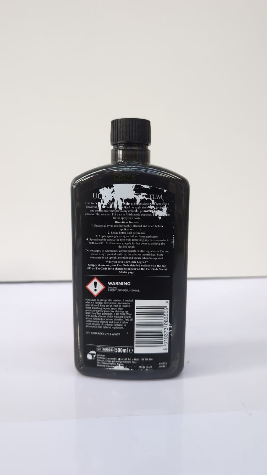 Car Gods Black Angel Pigmented Tyre Shine Ultra Hydrophobic (Packaging Scuffed)