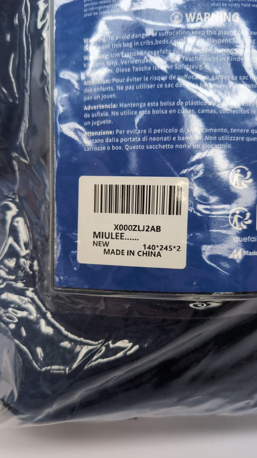 MIULEE Curtains 2 Panels Blue 140x245cm (Packaging Damaged)