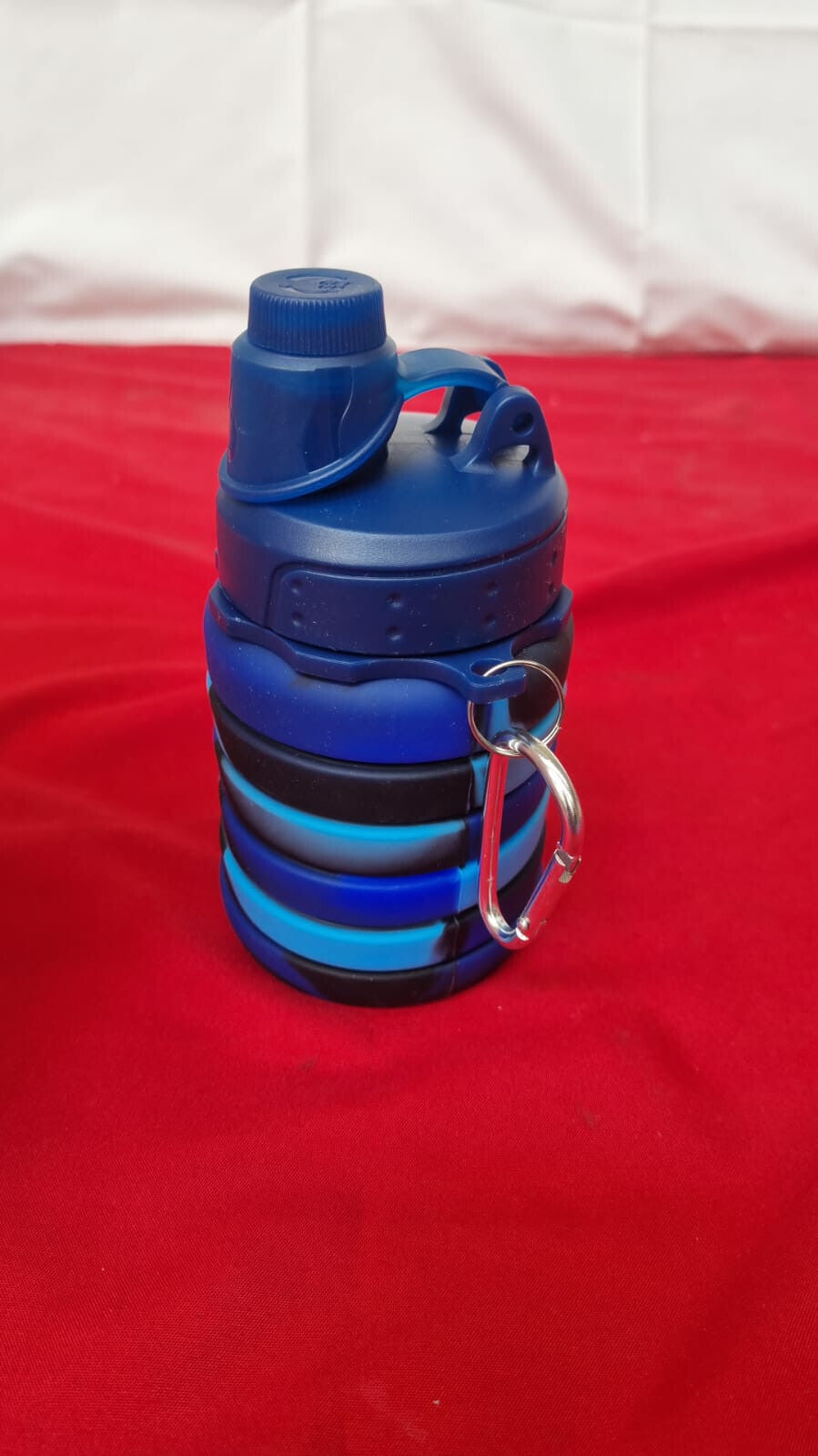 Collapsible Water Bottles Travel Sports Portable mountaineering(Blue camouflage)