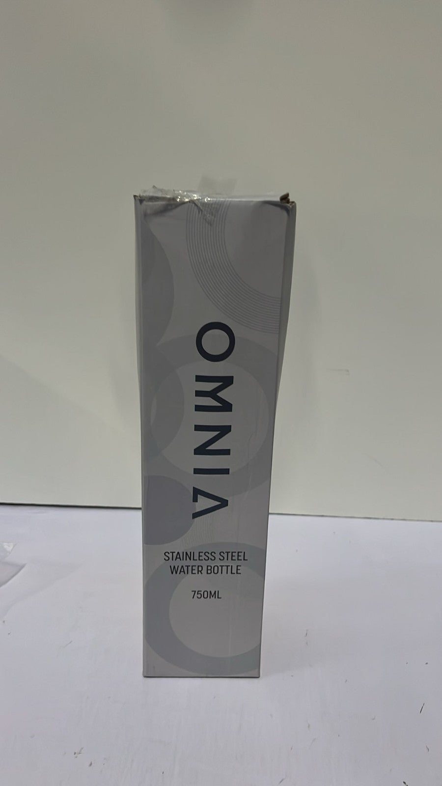 OMNIA Vacuum Insulated Stainless Steel Water Bottle, 2 Lids (Stone Grey, 750ML)