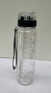 GOPPUS 1L/32oz Tritan Clear Water Bottle with Straw Leakproof Drink Bottle