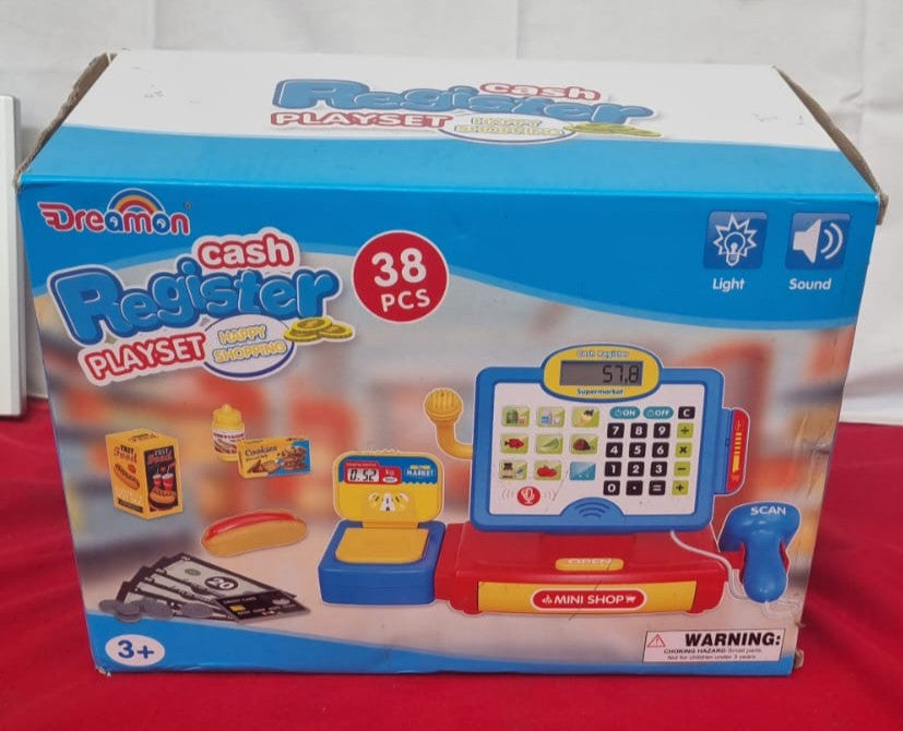 Dreamon Toy Till Cash Register with Scanner for Kids, Mini Shop Play