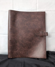 Leather Cover Album with  Kraft Writing Paper Scrapbook (SMALL MARKS)