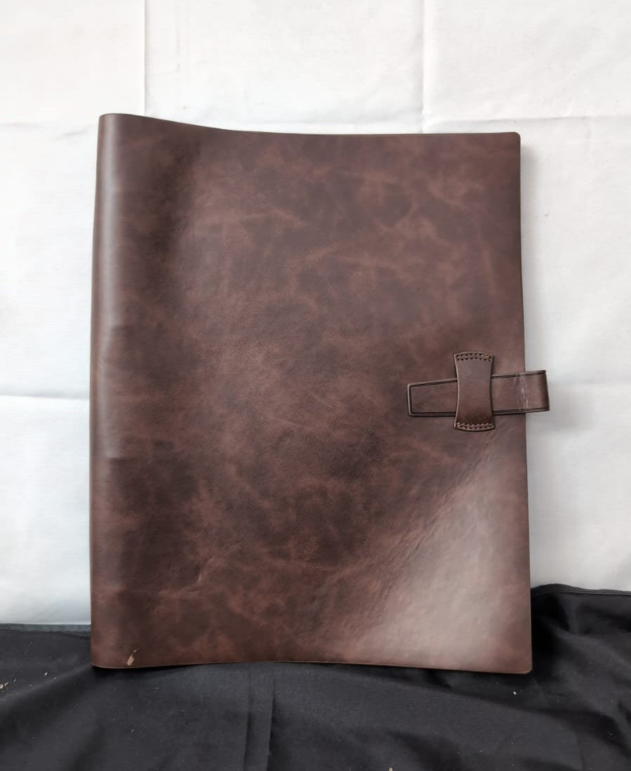 Leather Cover Album with  Kraft Writing Paper Scrapbook (SMALL MARKS)