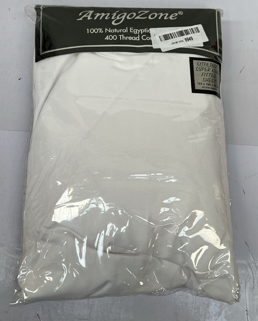 Amigo zone 100% Egyptian Cotton Fitted Sheet, 400 Thread Count