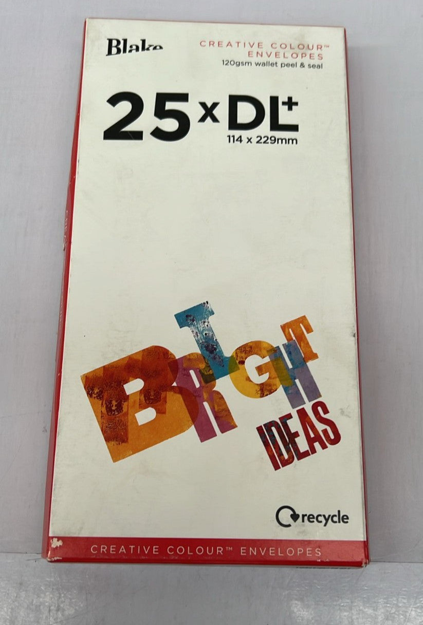 Blake Creative Colour DL+ 114 x 229 mm 120 gsm Peel & Seal (Packaging Damaged)