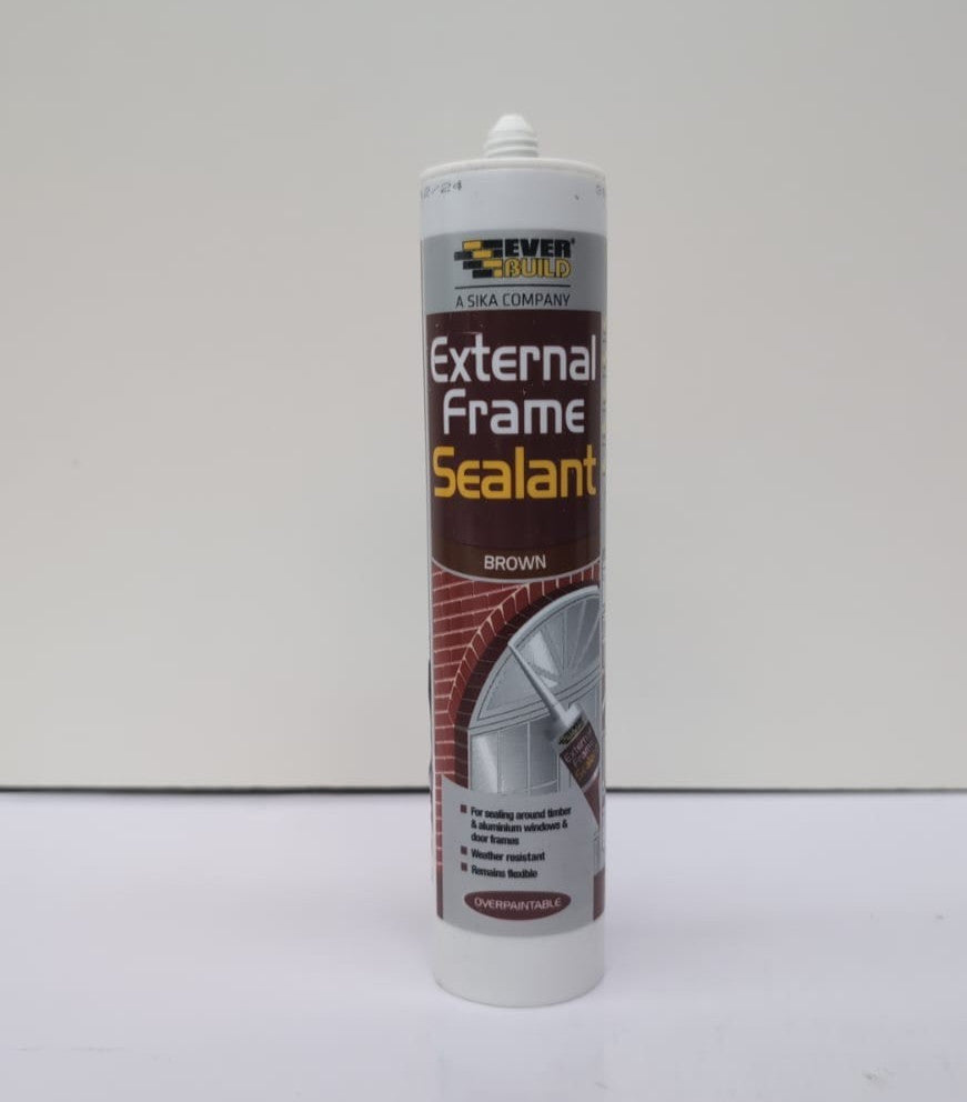 Everbuild External Frame Sealant  Interior And Exterior Use  Brown – 290ml