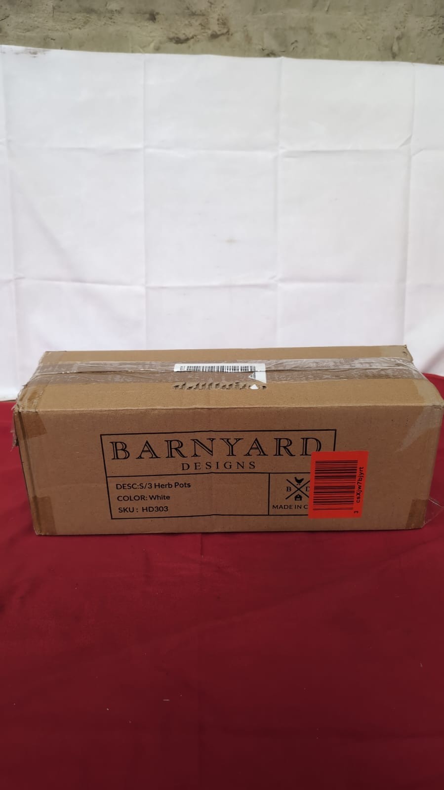 Barnyard Designs Herb Pot Planter Set with Tray for Indoor Garden or Outdoor Use