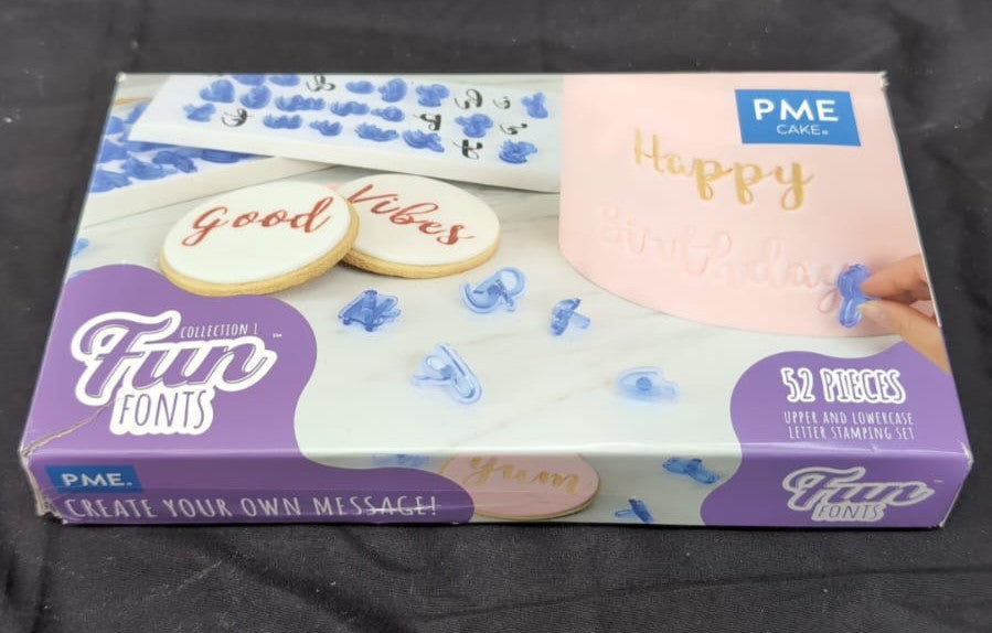 PME FF52 Fun Fonts-Alphabet Stamp Set of 52, Upper and Lower Case (BOX DAMAGED)