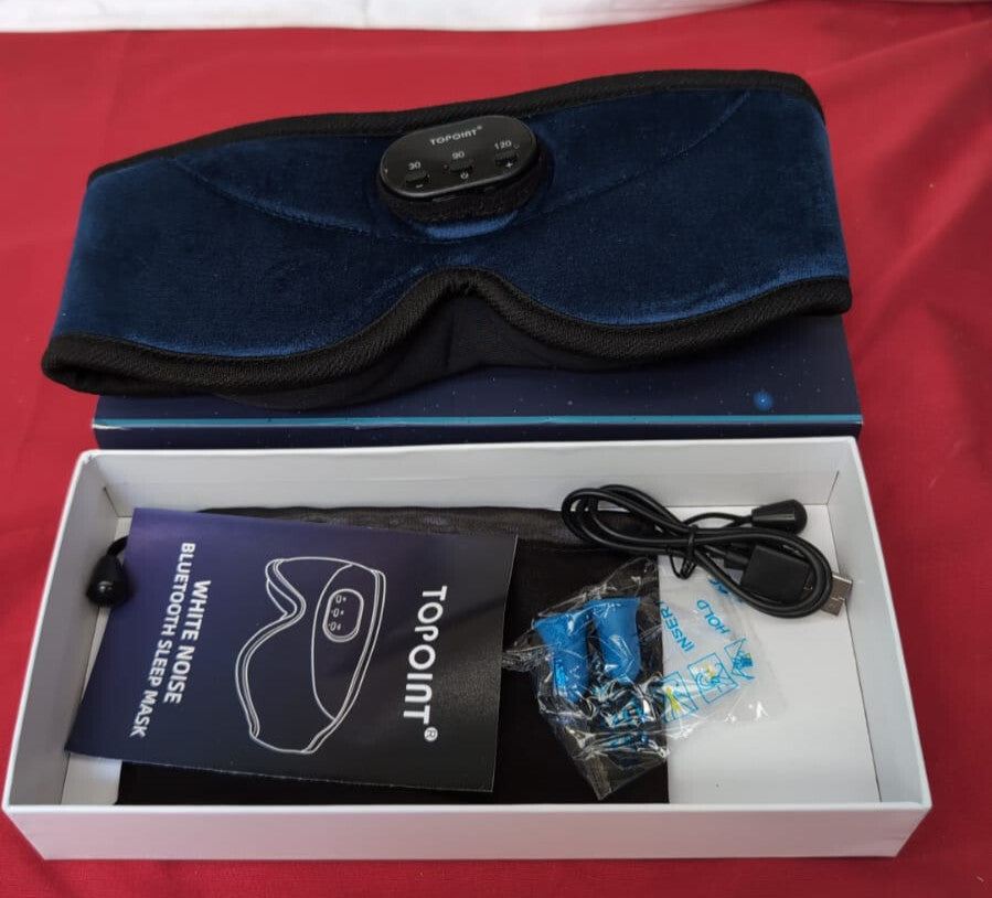 Bluetooth Sleep Mask Headphone TOPOINT Eye Waterproof Travel Bag for Travel,Nap