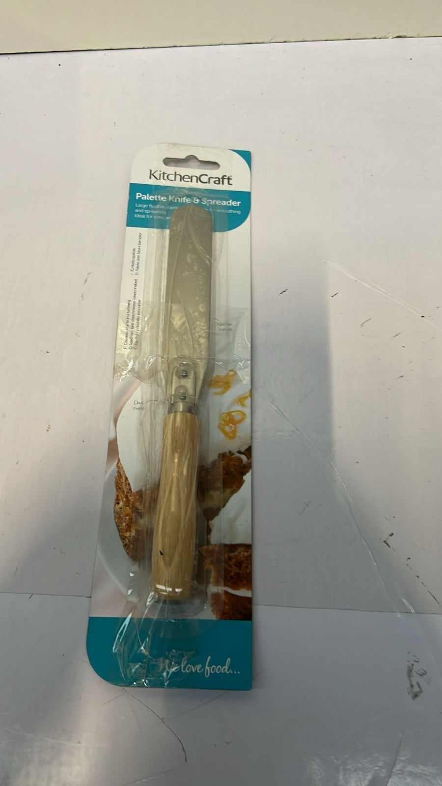 KitchenCraft Small Palette Knife/Cake Spatula, Metal with Wooden Handle