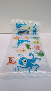 Bath Mats for Tub  Non-Slip Bathroom Bathtub Mat,Blue-Octopus(no packaging)