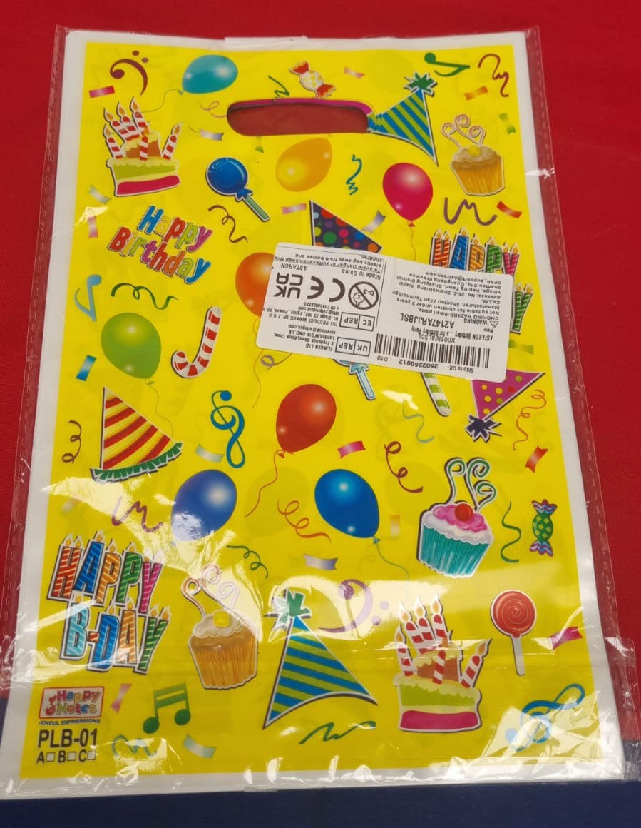 ASTARON Birthday Party Bags for Kids Favor Girls and Boys Party Supplies Plastic