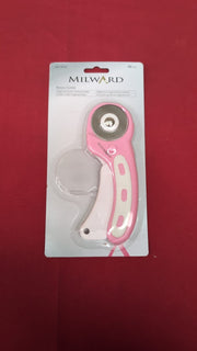 Milward Rotary Cutter 45mm,Ergonomic Handle, Safety Lock,Pink(packaging damaged)
