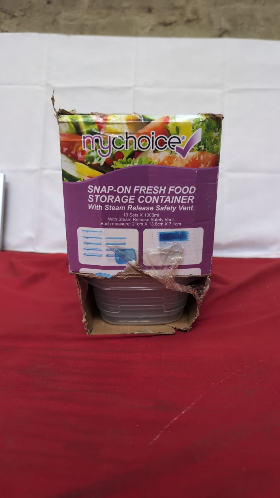MyChoice Plastic Meal Prep SnapOn Airtight Lid (packaging damaged - 6 pack only)