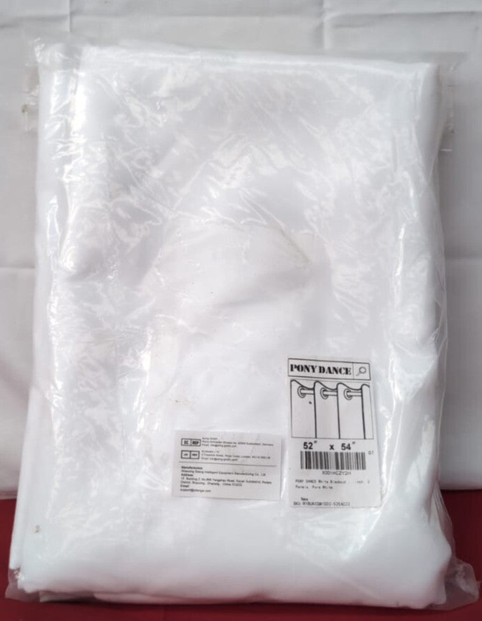 PONY DANCE Blackout Pencil Pleat Curtains - Short Insulated Curtains Pure White