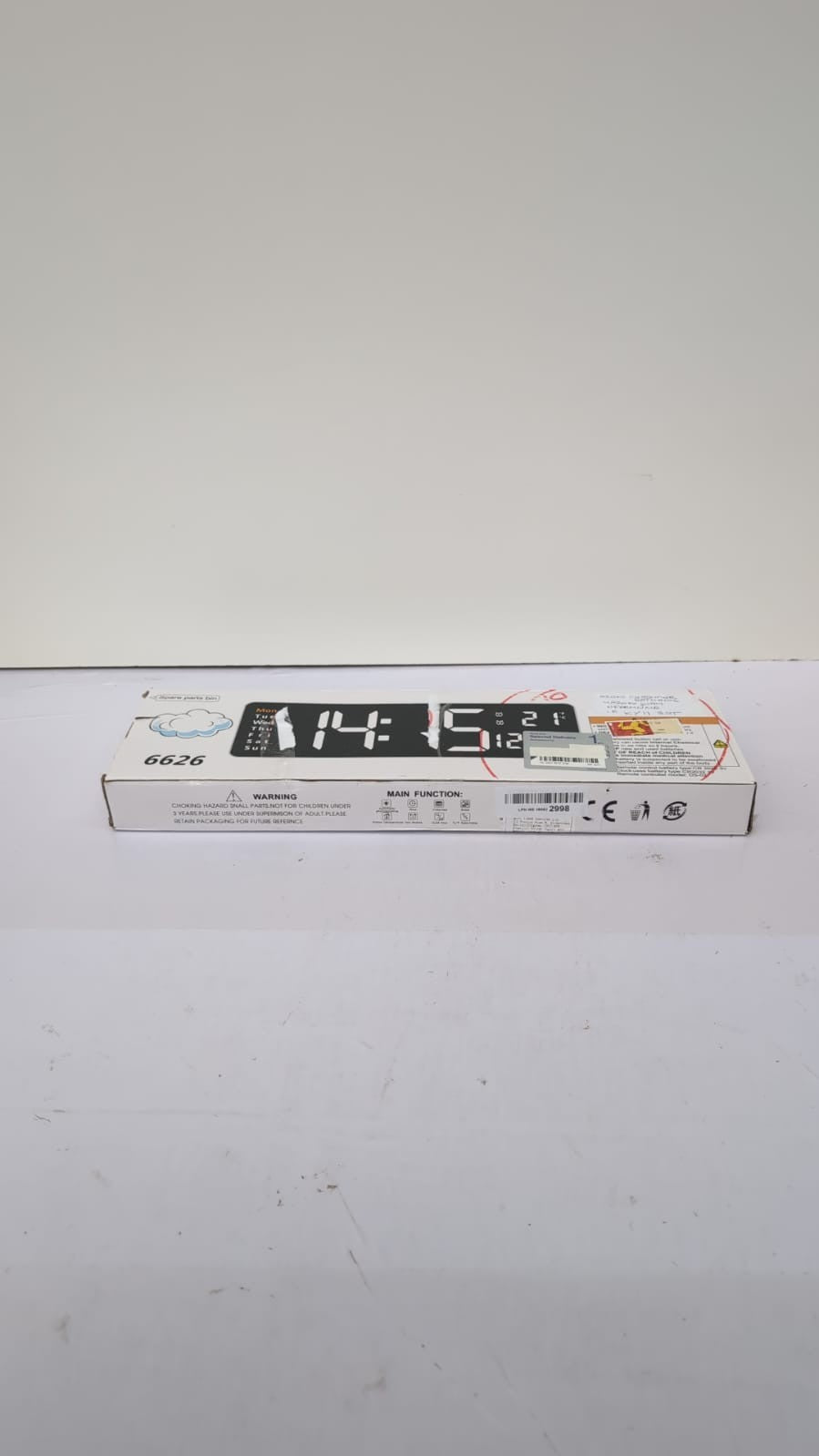 Large Digital Wall Clock, Digital Wall Clock (BOX DAMAGED)