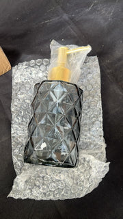 Versatile Glass Soap, 14 Oz Dripless Pump Bottle, Refillable Liquid Hand Jar