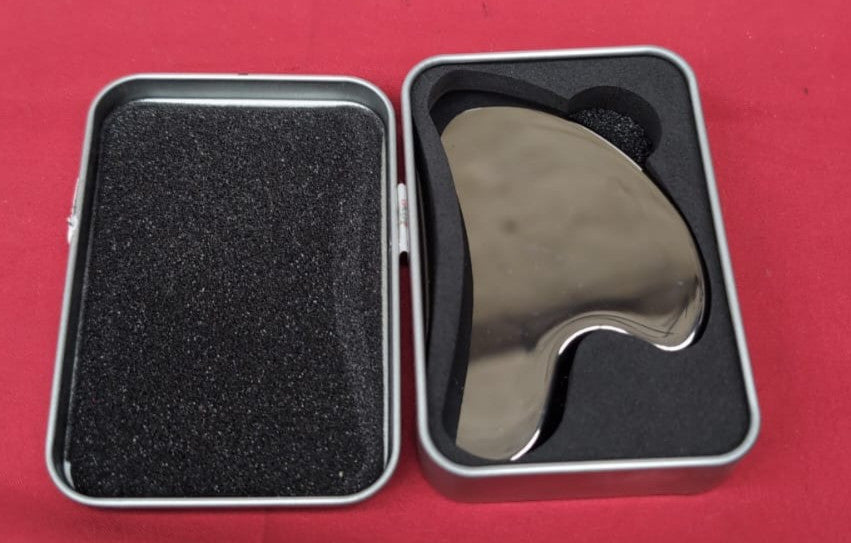 Stainless Steel Gua Sha Facial Tools, Face Roller & Massager (packaging damaged)