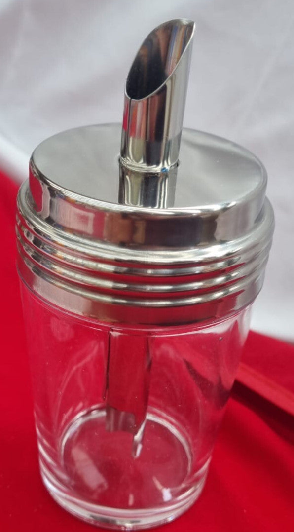 Glass Sugar Shaker, Lid with Non-Sharp Spout, Restaurant Kitchen Utensils