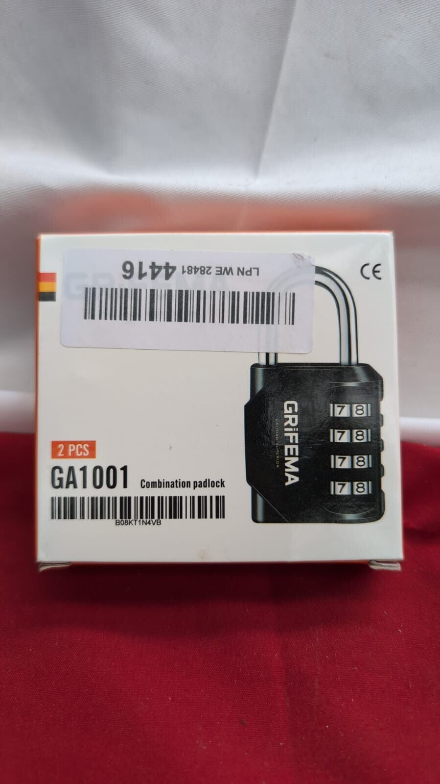 GRIFEMA GA1001 Combination Padlock, 4 Digit Coded Zinc Alloy Heavy Duty